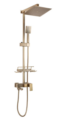 Душевая система REA JACK BRUSHED GOLD с изливом