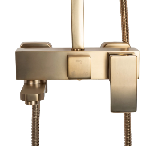 Душевая система REA JACK BRUSHED GOLD с изливом