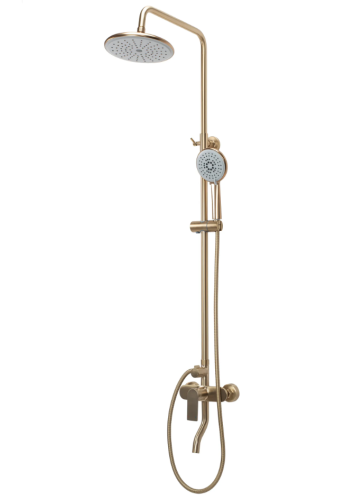 Душевая система REA VERSO BRUSHED GOLD с изливом