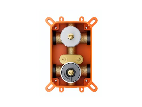 Душевая система скрытого монтажа Corsan LUGO GOLD + BOX золото с термостатом