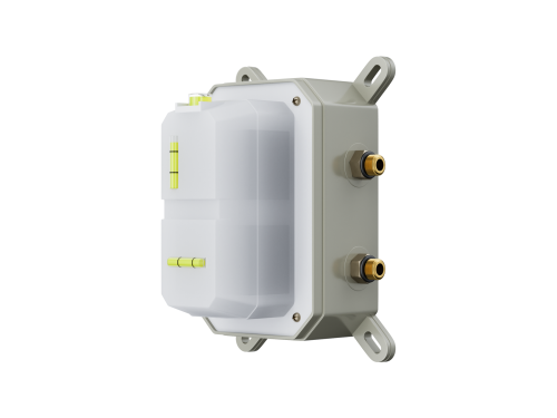 Душевая система скрытого монтажа Corsan ADOUR BLACK + BOX черный с термостатом