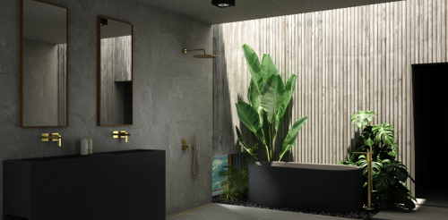 Душевая система KOHLMAN EXPERIENCE GOLD + BOX скрытого монтажа