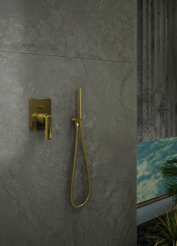 Душевая система KOHLMAN EXPERIENCE GOLD + BOX скрытого монтажа