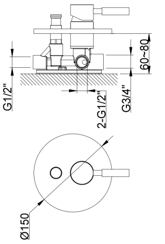 Душевая система KOHLMAN ROXIN CHROME + BOX скрытого монтажа