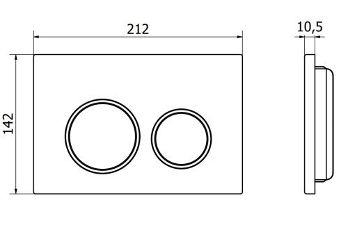 Кнопка змиву для встановлення MEXEN FENIX 07 XS BLACK