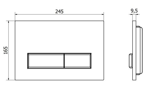 Кнопка смыва для инсталляции MEXEN FENIX 09 WHITE MATT