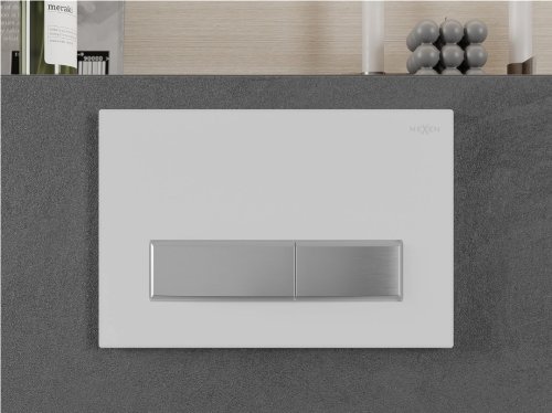 Кнопка смыва для инсталляции MEXEN FENIX 09 WHITE/CHROME MATT