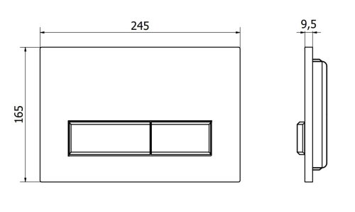Кнопка смыва для инсталляции MEXEN FENIX 09 WHITE/CHROME MATT