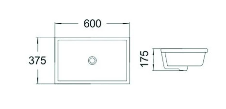 Умивальник (раковина) MEXEN VENUS 60 врізний білий