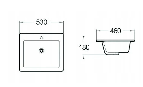 Умивальник (раковина) MEXEN VENUS 54 врізний білий