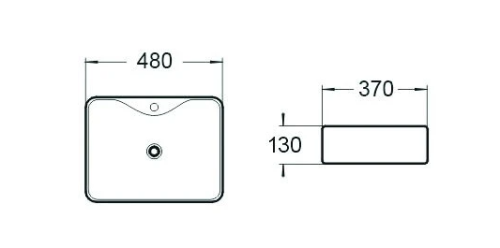 Умывальник (раковина) MEXEN EVA BLACK накладной
