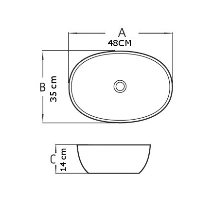 Умивальник (раковина) MEXEN VIKI DARK GREY MATT