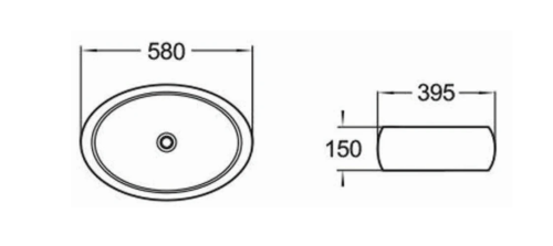 Умивальник (раковина) MEXEN ABRIL BLACK MATT