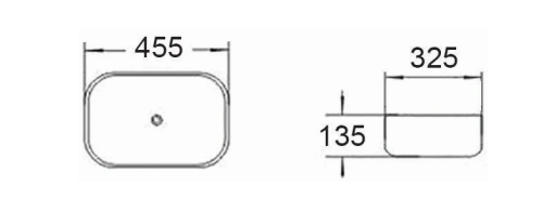 Умывальник (раковина) MEXEN RITA GREY MATT накладной