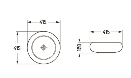 Умивальник (раковина) MEXEN LOLA 41 накладний білий