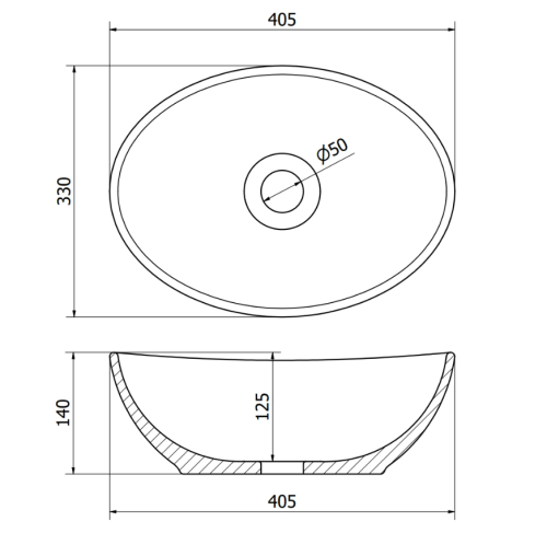 Умывальник (раковина) MEXEN ELZA BLACK / WHITE