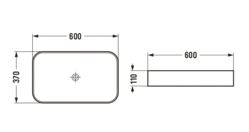 Умивальник (раковина) MEXEN VENA BLACK MATT