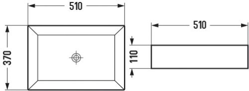 Умивальник (раковина) MEXEN GOYA 50 GREY MAT накладний світло-сірий
