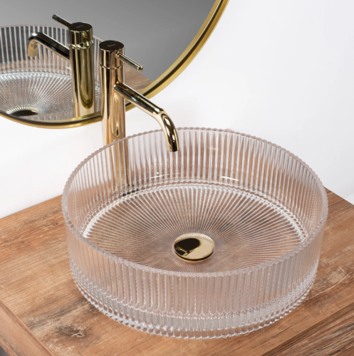 Умывальник (раковина) REA INGRID TRANSPARENT 40 накладной