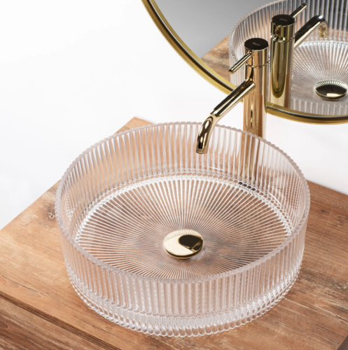 Умывальник (раковина) REA INGRID TRANSPARENT 40 накладной