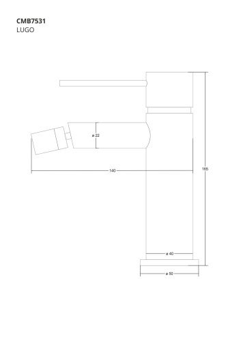 Смеситель для биде Corsan LUGO GOLD золотой