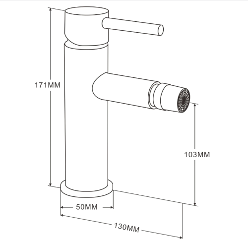 Смеситель для биде MEXEN ELBA WHITE
