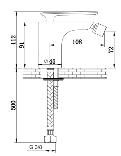Смеситель для биде KOHLMAN EXPERIENCE BRUSHED GOLD