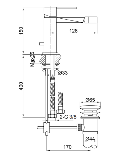 Смеситель для биде KOHLMAN EXCELENT CHROME