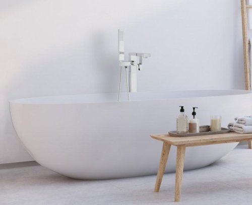 Смеситель для ванны Yoka GAPPO 98 CHROM хром напольный