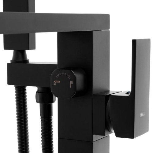 Смеситель для ванны Yoka GAPPO 98 BLACK MATT черный напольный