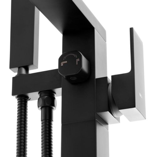 Смеситель для ванны Yoka GAPPO 98 BLACK MATT черный напольный