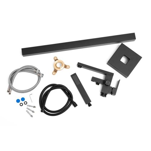 Смеситель для ванны Yoka GAPPO 98 BLACK MATT черный напольный