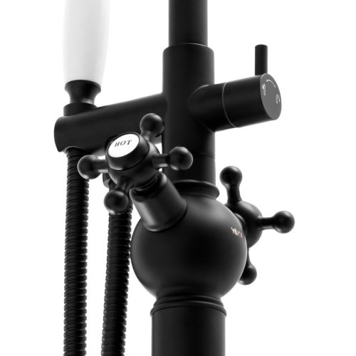 Змішувач для ванни Yoka VIENNA BLACK чорний підлоговий