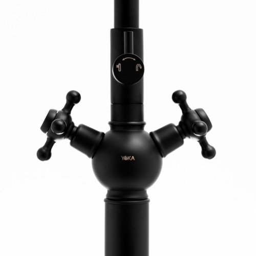 Змішувач для ванни Yoka VIENNA BLACK чорний підлоговий