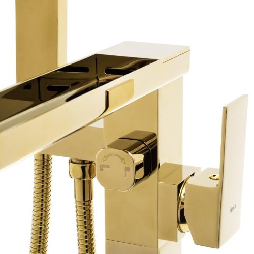 Смеситель для ванны Yoka ROMA GOLD золотой напольный