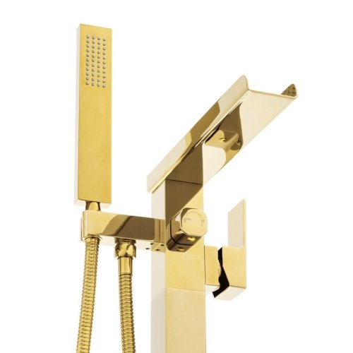 Смеситель для ванны Yoka ROMA GOLD золотой напольный