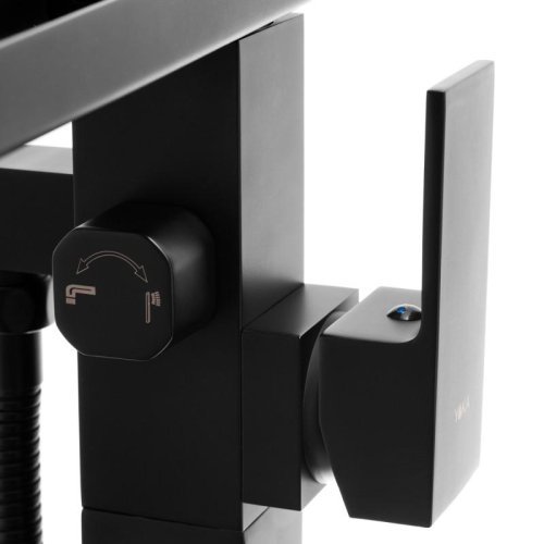 Смеситель для ванны Yoka ROMA BLACK MATT черный напольный