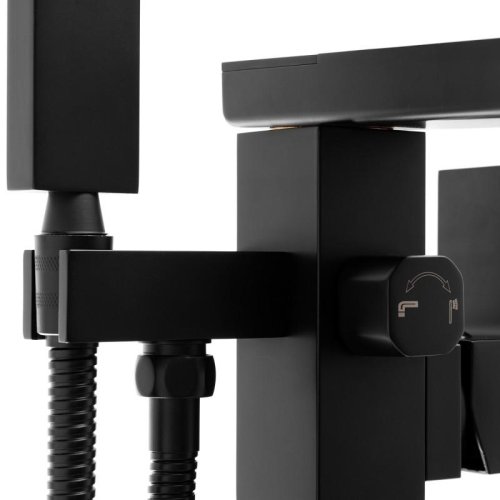 Смеситель для ванны Yoka ROMA BLACK MATT черный напольный