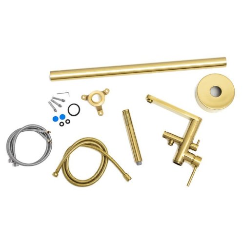 Смеситель для ванны Yoka CARLA GOLD золотой напольный