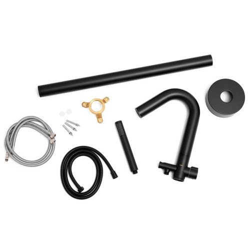 Смеситель для ванны Yoka CABBA BLACK черный напольный