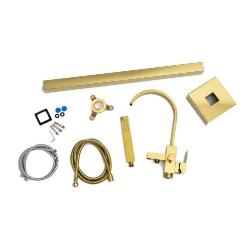 Смеситель для ванны Yoka ENZO GOLD золотой напольный