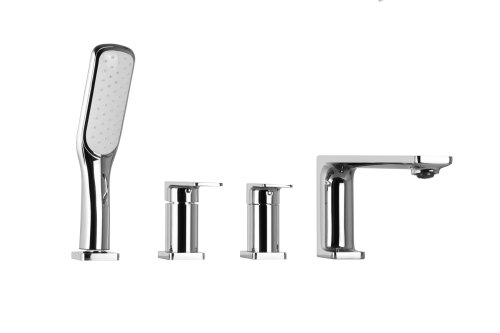 Смеситель для ванны Corsan TRINO CHROME хром на борт ванны