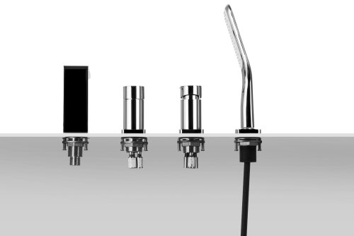 Смеситель для ванны Corsan TRINO CHROME хром на борт ванны