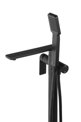 Смеситель для ванны Corsan TRINO BLACK MATT черный напольный