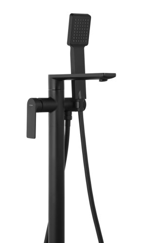 Смеситель для ванны Corsan TRINO BLACK MATT черный напольный