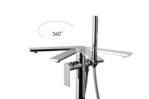 Смеситель для ванны Corsan TRINO CHROME хром напольный