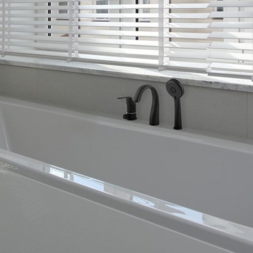 Смеситель для ванны Yoka SAMA 3 BLACK трехкомпонентный на борт ванны