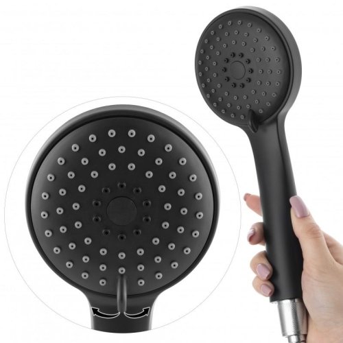 Смеситель для ванны Yoka SAMA 3 BLACK трехкомпонентный на борт ванны