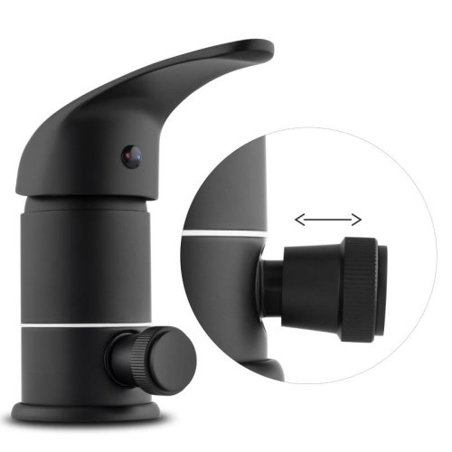 Смеситель для ванны Yoka SAMA 3 BLACK трехкомпонентный на борт ванны