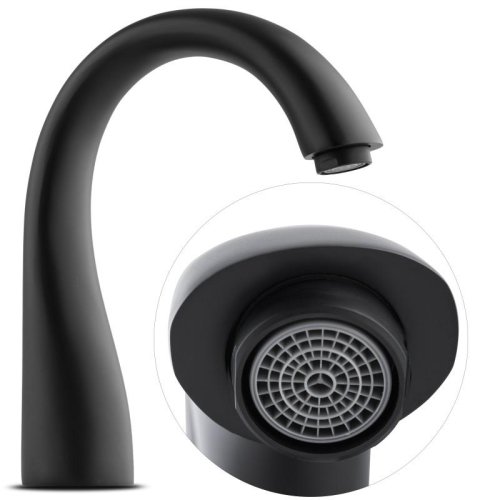 Смеситель для ванны Yoka SAMA 3 BLACK трехкомпонентный на борт ванны